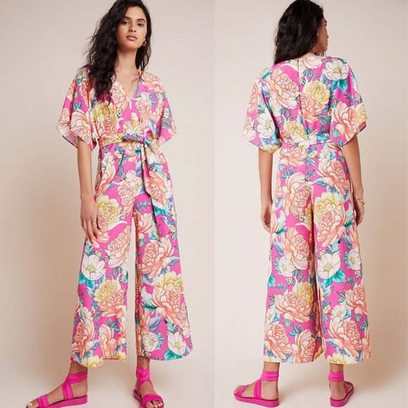 Anthropologie Pants - Farm Rio Eulalie Wide-Leg Jumpsuit